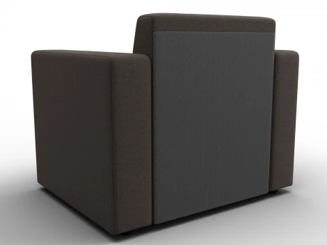 Кресло Лига-093 (ДСП,Брус,Фанера/Пластик/Рогожка/Коричневый) Лига Диванов 132461