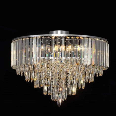 Потолочная люстра каскадная хрустальная Citilux Leonna CL320191