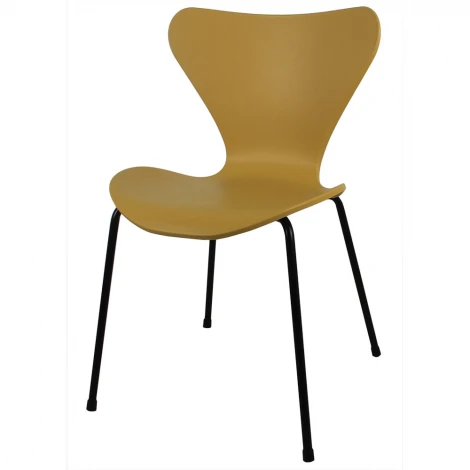 Стул Seven белый с хромированными ножками