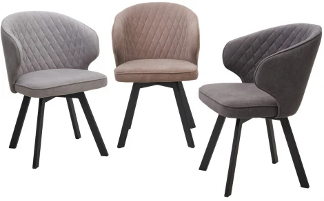 Стул SKAT 360 град. поворот. B28 Темно-серый, велюр / черный каркас, М-City