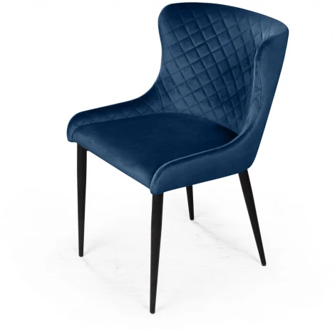 Стул JAZZ ромб, бархат синий 29/черный конус Top Concept 77458