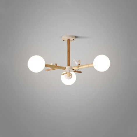 Потолочная люстра на штанге ImperiumLoft FINCH01 (220V, шарики, птички)