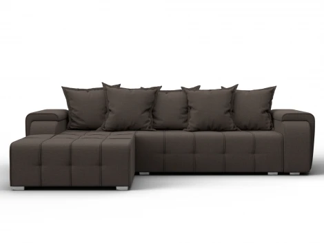 Диван угловой Лига-121 левый угол (ДСП,Брус,Рогожка/Коричневый) Лига Диванов 137341L