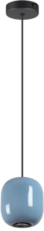 Подвесной светильник Odeon Light Ovali 5053/1B PENDANT черный/голубой/металл GU10 LED 4W (220V, на проводе)