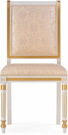 Стул деревянный Woodville Рембрандт молочный / золото патина арт.615203