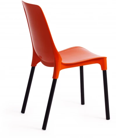 Стул GENIUS (mod 75) металл/пластик, 46x56x84cм, оранжевый/черные ножки Tetchair 15282