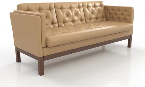 Диван Arsko Айверс Б орех кремовый кожзам