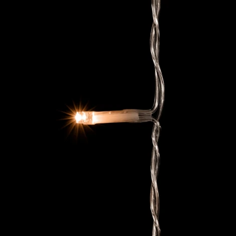 Гирлянда Занавес Облегченный 2 x 3 м Тепло-Белый 220В, 600 LED, Провод Прозрачный ПВХ, IP54