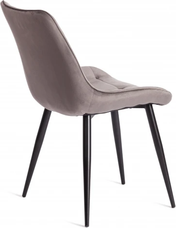 Стул ABRUZZO ( mod. 8060 ) / 1 шт. в упаковке (Металл,Вельвет /Светло-серый,Черный )