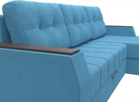 Диван угловой Эмир БС правый угол (Голубой/Рогожка) Лига Диванов арт.123556