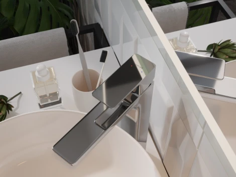 Смеситель Cersanit Geo 63043 для раковины, хром