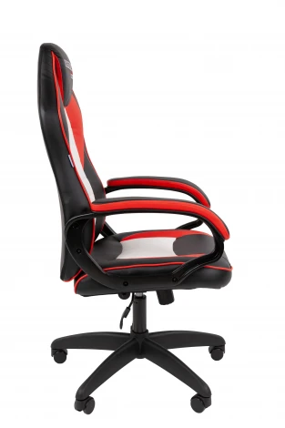 Кресло Chairman game 16 Россия экокожа черный/красный/белый 7213482