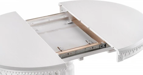 Кухонный стол Долерит Woodville (Массив бука,Шпон/Белый) арт.615223