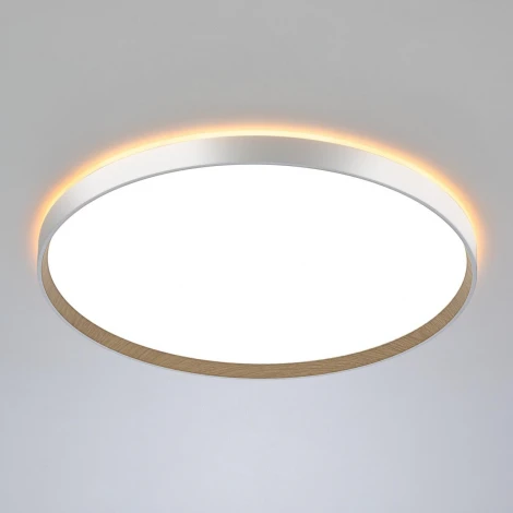 Настенно-потолочный светодиодный светильник IP40 Citilux Etalon CL750500R Белый+Бук с пультом и RGB подсветкой