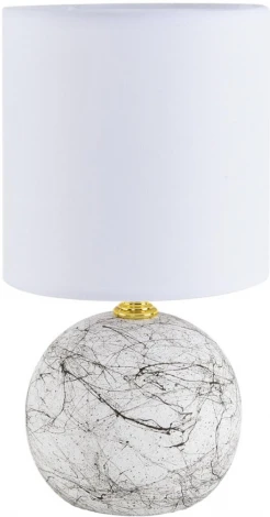 Настольная лампа Lumion Vilana 8166/1T белый, керамика/текстиль E14 1*40W 220V (выключатель, круглые)
