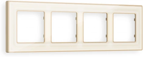 Рамка Ambrella Volt ALFA Arctic (Бежевый Стекло органическое/Шампань) 4-ая AF580344