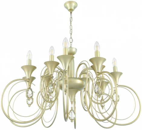 Подвесная люстра Arte Milano AM349920 349920/8-4 CG (220V, подвески, на цепи, подсвечник, свеча)