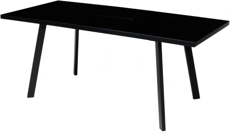 Стол ФИН 120 Черный, стекло/ Черный каркас М-City