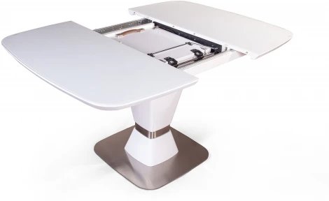 Стол раскладной Madison (100+40 см) матовое закаленное стекло белый Top Concept 2000000001067