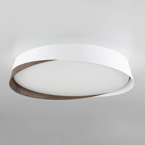 Потолочный светильник RGB круглый Citilux Bonny CL754350G Белый+Венге LED с пультом (220V, круглые)