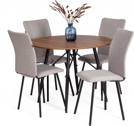 Стул обеденный La Rousse (Рогожка/Серый,Черный) Tetchair арт.21649