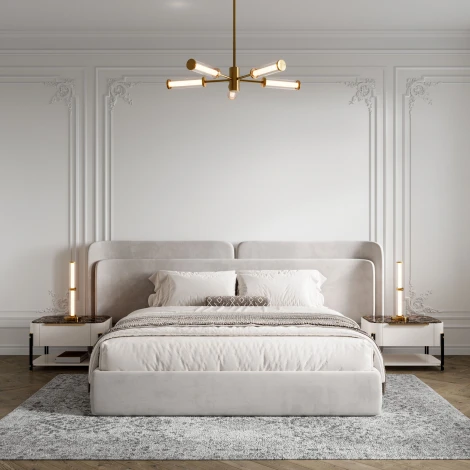 Потолочная люстра на штанге Eurosvet Stark 50386/5 LED латунь (220V)