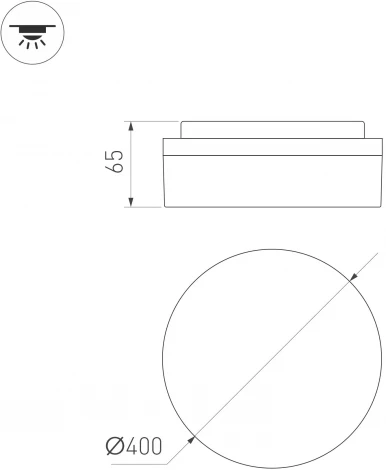 Потолочный светильник круглый CL-BOUWER-R400-30W Day4000-MIX (WH, 110 deg, 230V, TRIAC) (Arlight, IP54 Пластик) 054687 (LED)