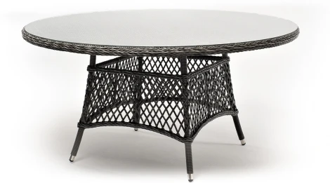 "Эспрессо" плетеный круглый стол, диаметр 150 см, цвет графит 4SIS арт.УТ-00005267