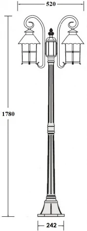 Наземный фонарь Oasis Light CAIOR 1 81508A/18 Bl (220V, IP44)