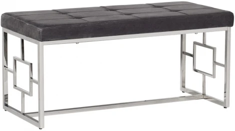 Банкетка Garda Decor 47ED-BEN005-GR (Хром/Серый)