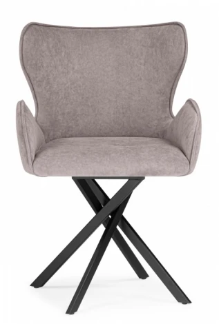 Обеденный стул Woodville Карлайл (Металл, Ткань/Черный) арт.615182