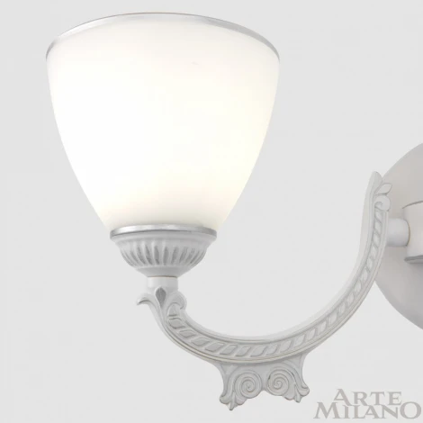 Бра с выключателем Arte Milano AM342837 342837/2W WT+SL (220V)