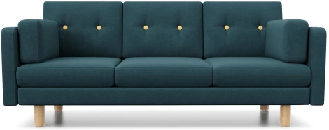 Диван Arsko прямой Ингвар Б велюр голубой