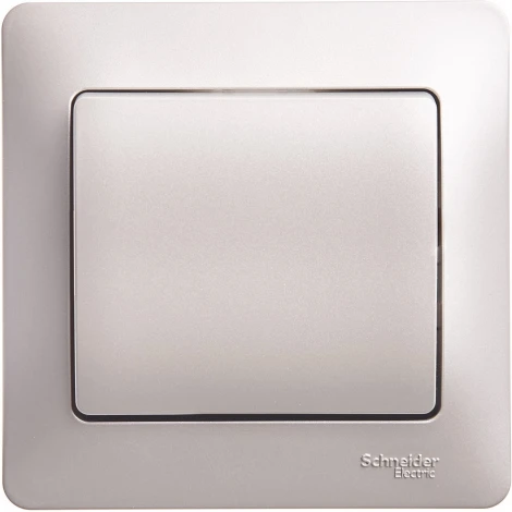 Выключатель встраиваемый одноклавишный (платина) Systeme Electric Glossa GSL001212