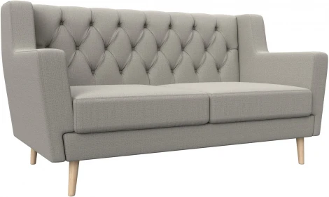 Диван кухонный прямой Брайтон 2 Люкс (Бежевый/Рогожка) Лига Диванов арт.122446