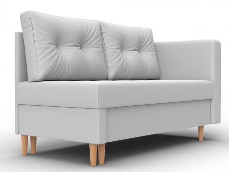 Кушетка Лига-098 (ДВП,ДСП,ЛДСП,Брус,Фанера/Дерево/Экокожа/белый) Лига Диванов 132581