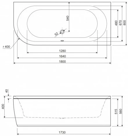 Экран Cezares Metauro Corner 180 SCR R
