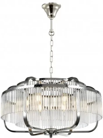 Подвесная люстра iLamp Qeens P9574-6 CR+CL (220V, на цепи, круглые)