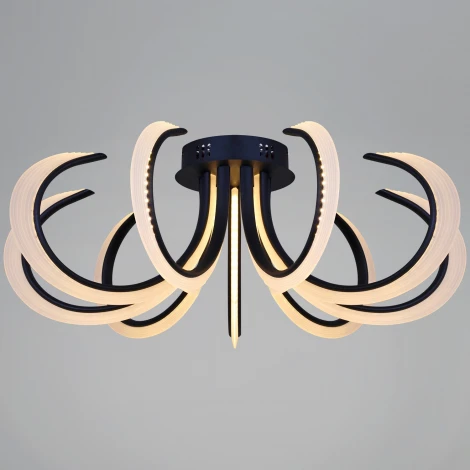 Потолочная люстра светодиодная с пультом и ночным режимом Reluce 74390-0.3-09L black (Умный дом) (220V)