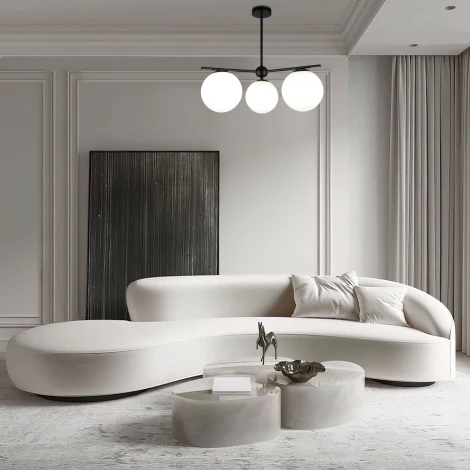 Потолочная люстра на штанге Eurosvet Marbella 60147/3 черный (220V, шар)