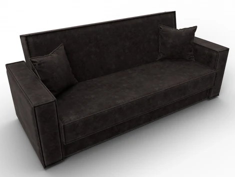 Диван-книжка Куба (ДСП,ЛДСП/Пластик/Велюр/Коричневый) Лига Диванов 127448