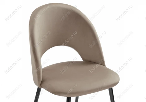 Стул Woodville на металлокаркасе Ирре светло-коричневый / черный глянец 464203