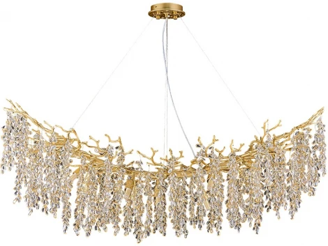 Подвесная люстра Divinare Salice 3134/01 SP-14 (220V, на тросе, лепестки, ветки)