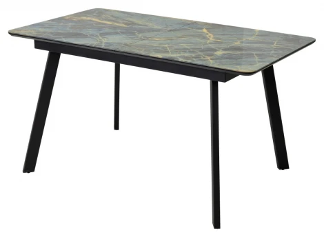 Стол АРУБА 140 ШТОРМ, стекло / ЧЕРНЫЙ