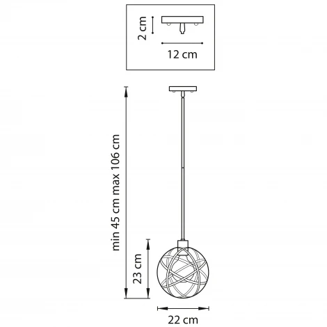 Подвесной светильник Lightstar Gabbia 732417 (220V, шар)