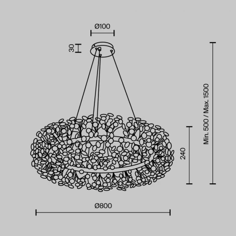Подвесной светильник хрустальный Modelux MODESTYLE MS.9029.20 CR