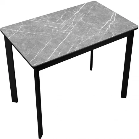 Стол DikLine LK90 Керамика Серый мрамор/подстолье черное/опоры черные арт.00-00074435
