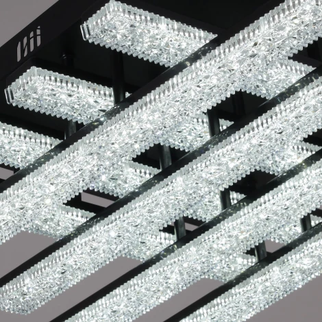 Потолочная люстра светодиодная с пультом с регулировкой цветовой температуры, яркости и ночным режимом Reluce 94730-0.3-08C BK