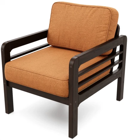 Кресло Arsko Бергер венге рогожка оранжевая