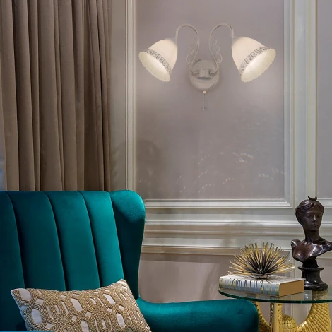 Бра с выключателем Arte Milano AM340800 340800/2W WT+SL (220V)